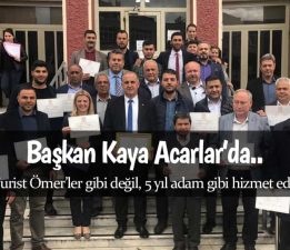 Kaya Mazbatayla İlk Ziyaretini Acarlar’a Yaptı